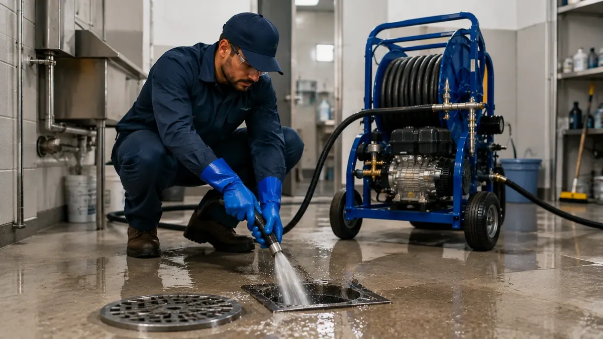Floor Drain Hydro Jet Cleaning in Bloomington