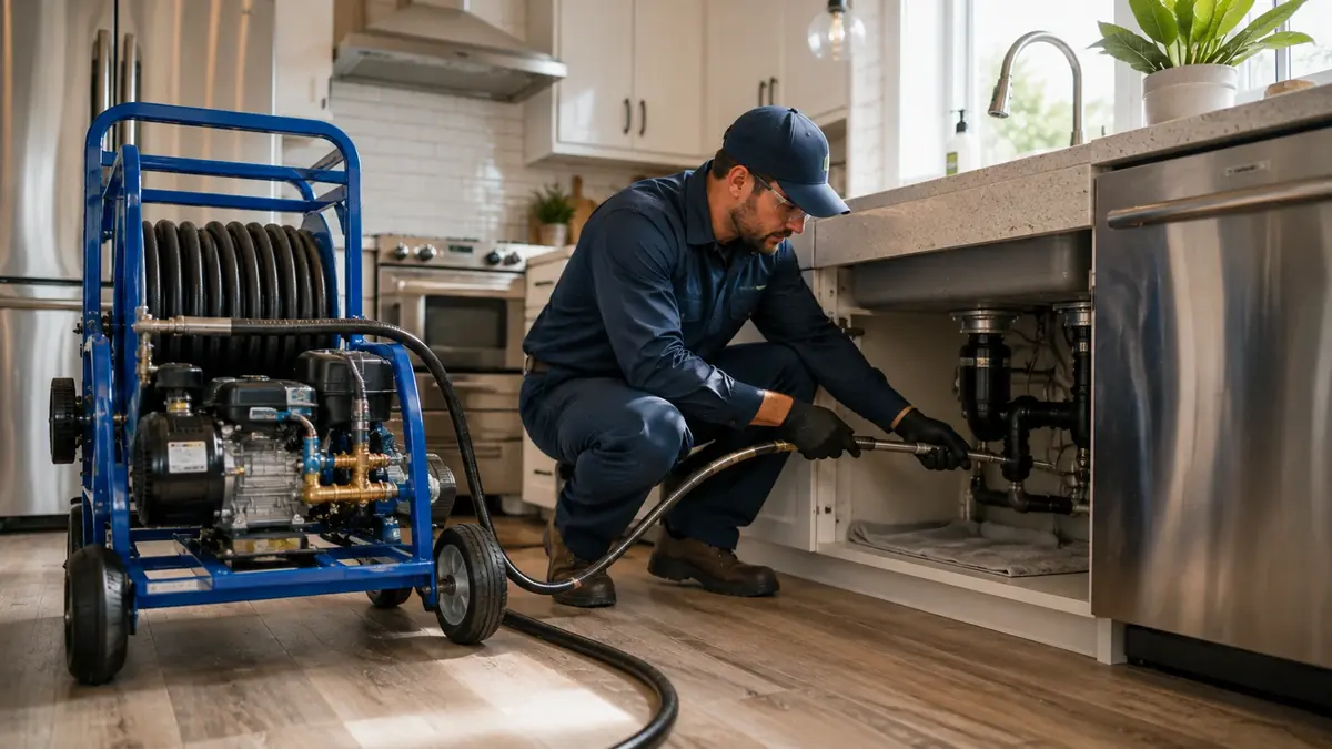 Kitchen Drain Hydro Jetting in Bloomington