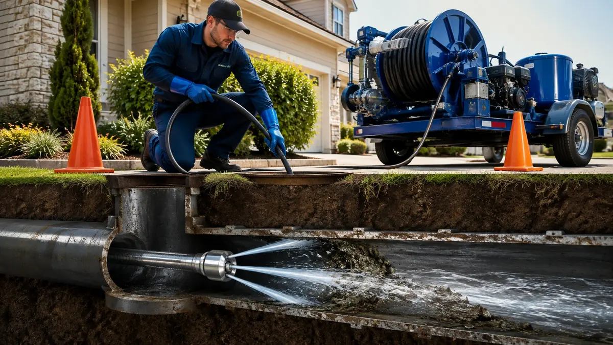 Main Sewer Line Hydro Jet Cleaning in Bloomington